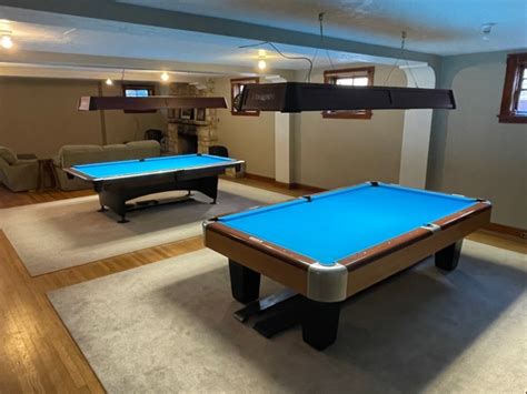 Friday. 8am - 6pm. Saturday. 10am - 5pm. Sunday. 1pm - 4pm. Over 150 models of high quality used pool tables for sale and in stock! Quality brands like Brunswick, Olhausen, and more. Full 1 year warranty!